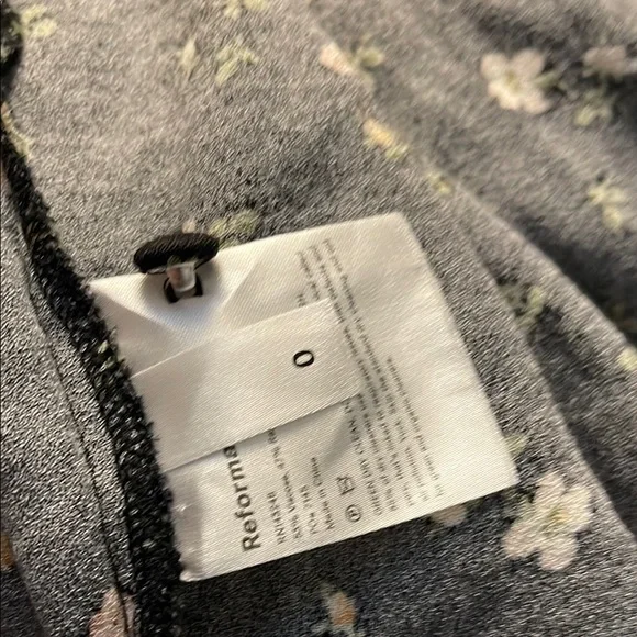 Reformation Black and White Puff Sleeve Midi Sundress - Picture 11 of 12